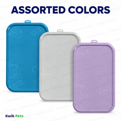 Assorted Colors of Van Ness Plastics Pet Dinner Mat Assorted Large