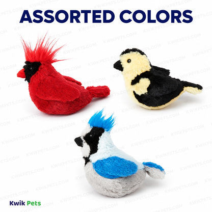 Assorted Colors Spot Songbird Cat Toy with Catnip Assorted 5-in