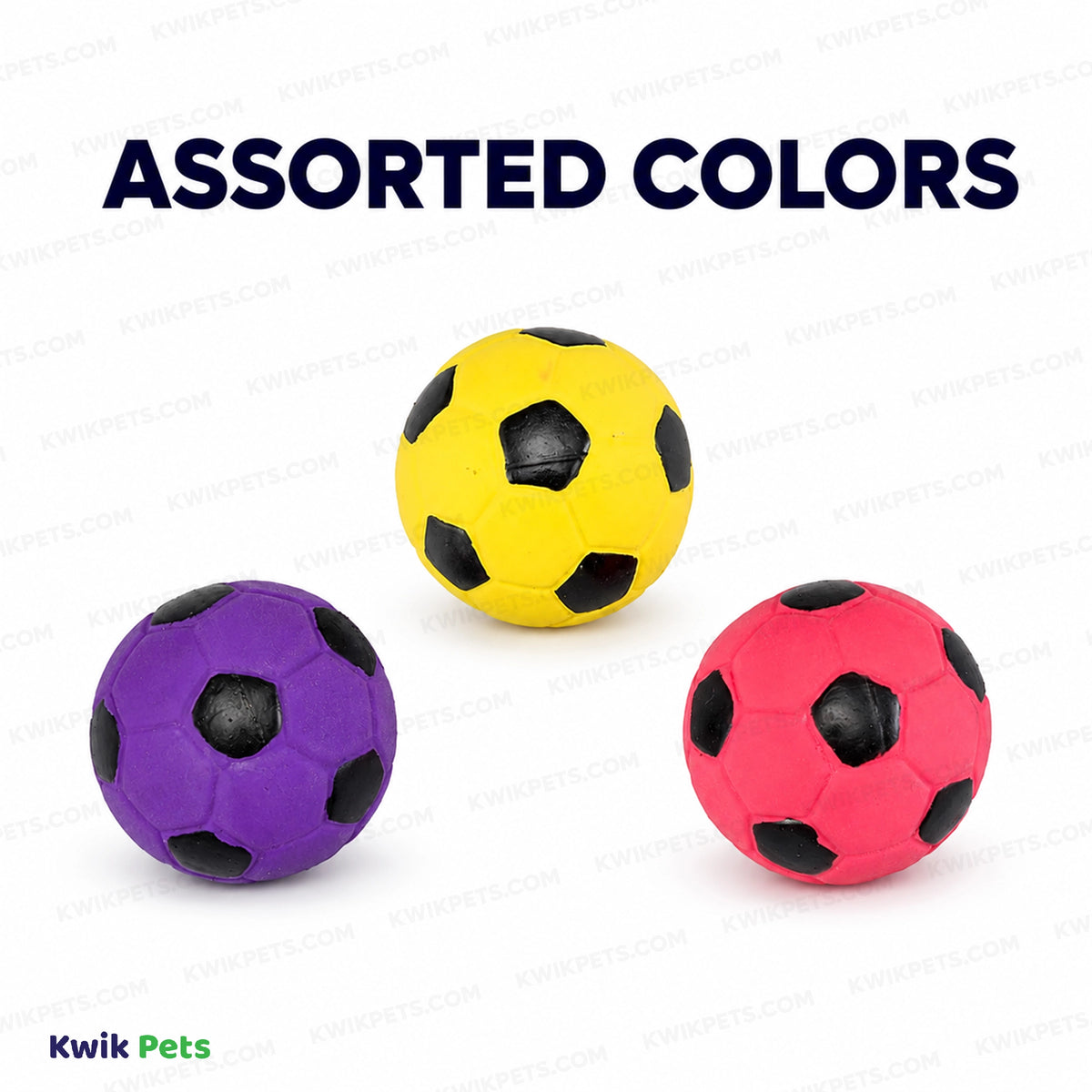 Assorted Colors Spot Latex Soccer Ball Dog Toy Assorted 2-in