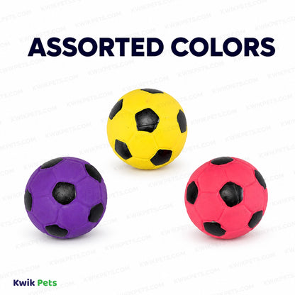 Assorted Colors Spot Latex Soccer Ball Dog Toy Assorted 2-in