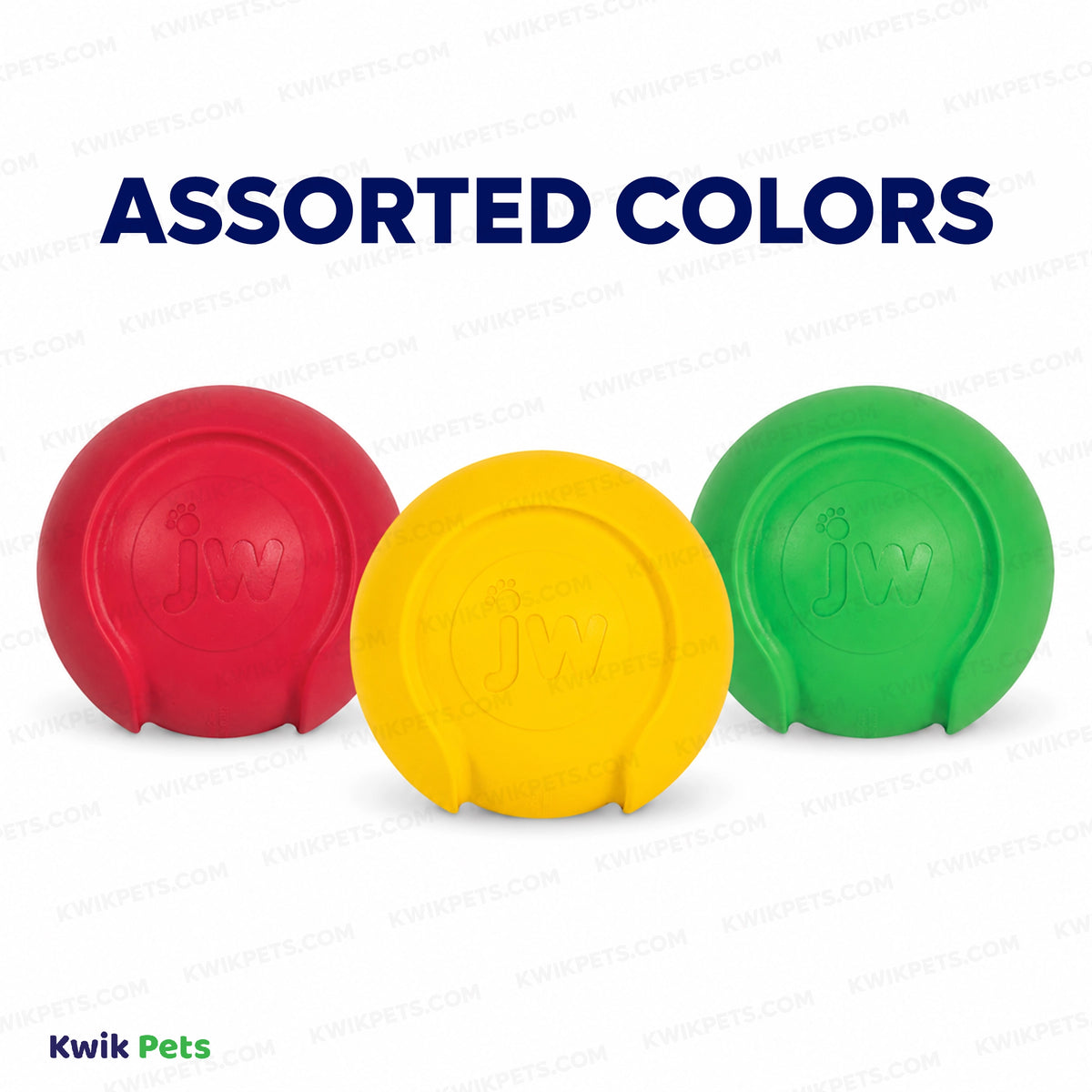 Assorted Colors JW Pet iSqueak Bouncin' Baseball Dog Toy Assorted Large