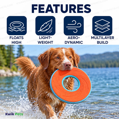 Features of Chuckit! ZipFlight Flying Ring Dog Toy Assorted Small