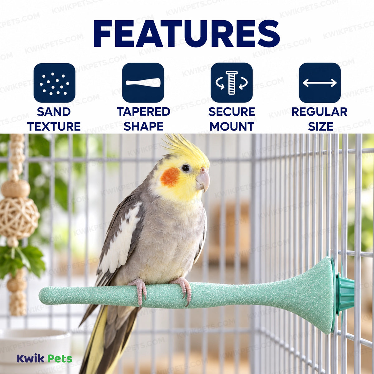 Features of JW Pet Sand Perch for Bird Assorted Small