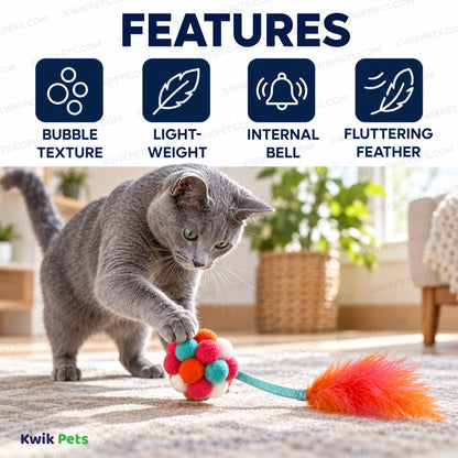 Features of KONG Active Bubble Ball Cat Toy Assorted One Size