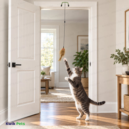 Lifestyle of Spot A-Door-Able Bouncing Mouse Rattle & Catnip Cat Toy Assorted