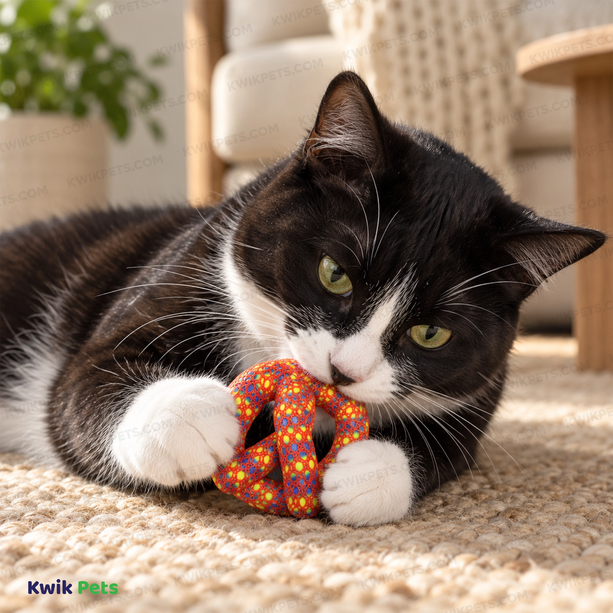 Lifestyle of Petstages Catnip Plaque Away Pretzel Dental Cat Toy Assorted One Size