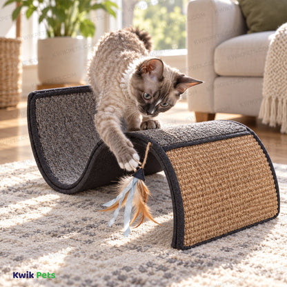 Lifestyle of Petlinks Dream Curl Multi-Surface Scratcher Cat Toy Assorted
