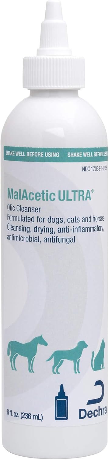 Dechra MalAcetic ULTRA Otic Cleanser for Dogs, Cats & Horses 8-oz