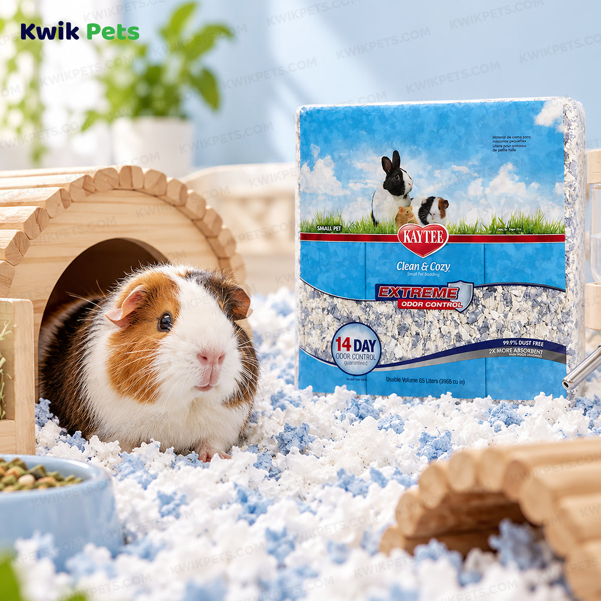 Lifestyle of Kaytee Clean & Cozy Extreme Odor Control Small Animal Bedding 65 Liters