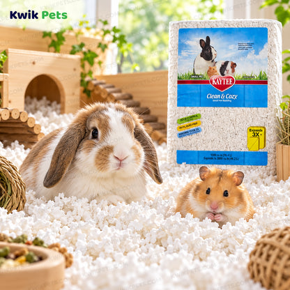 Lifestyle of Kaytee Clean & Cozy White Paper Small Animal Bedding 49.2 Liters