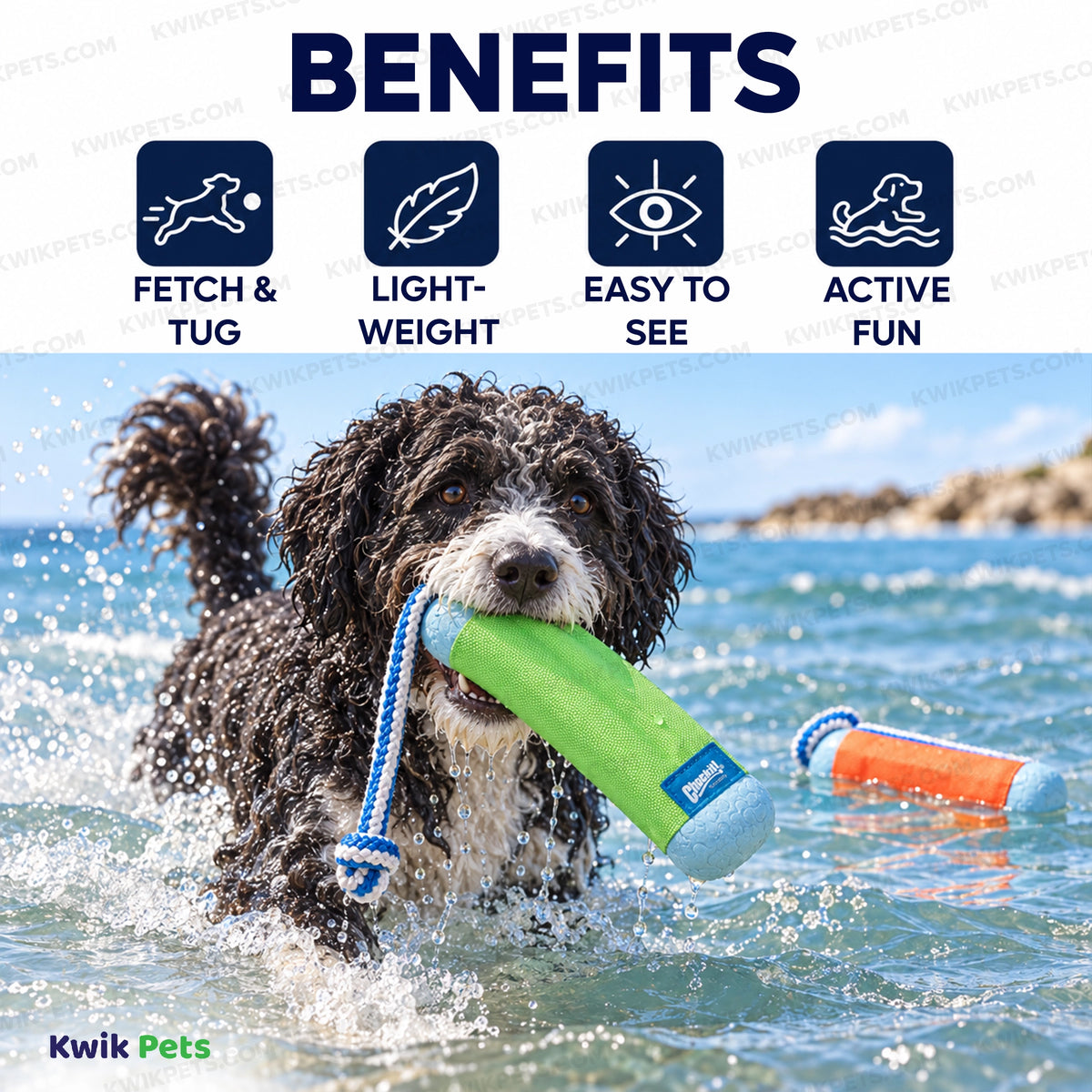 Benefits of Chuckit! Amphibious Bumper Dog Toy Assorted Small