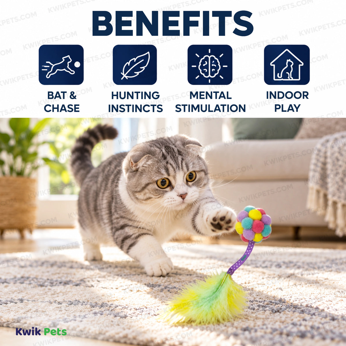 Benefits of KONG Active Bubble Ball Cat Toy Assorted One Size