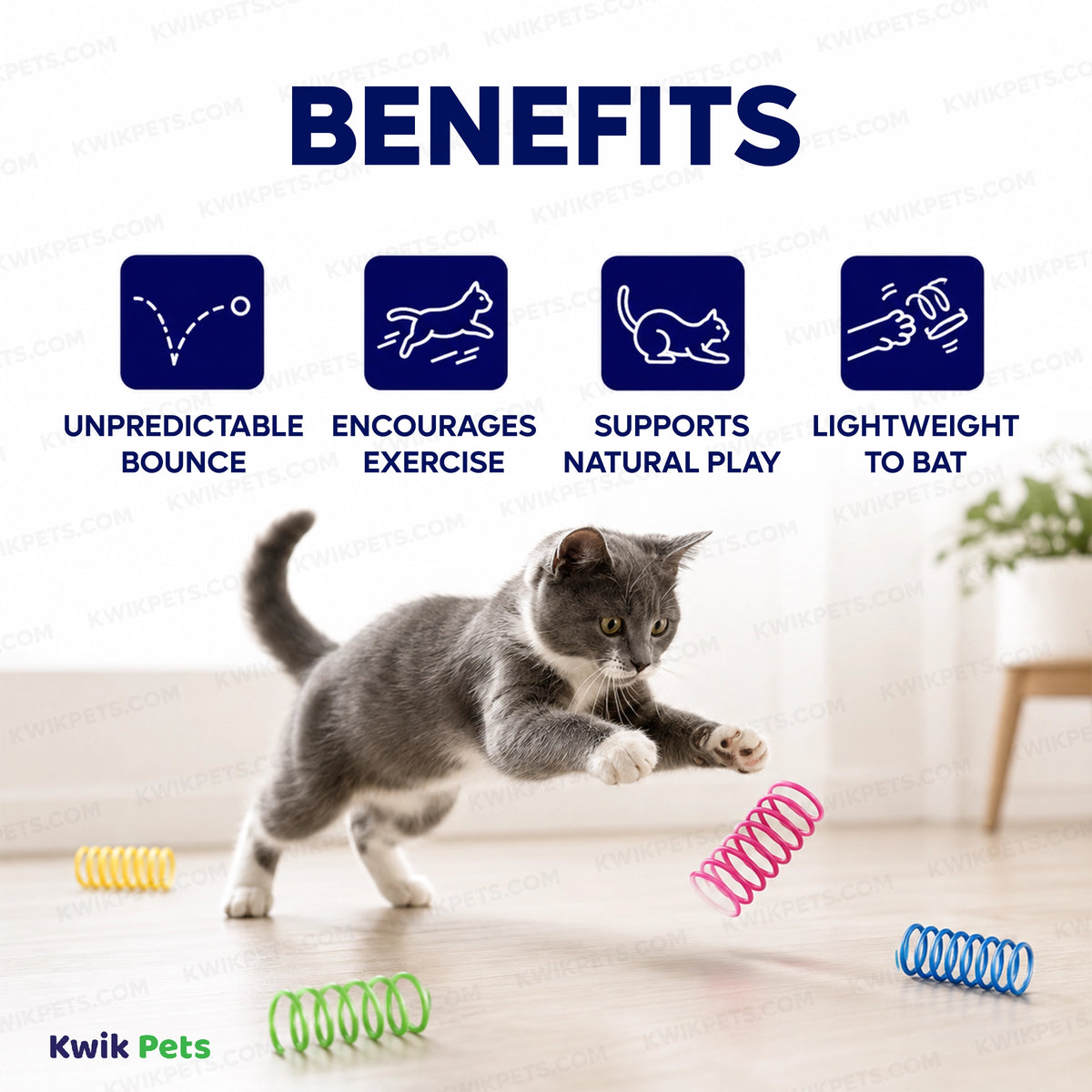 Benefits of Spot Wide Colorful Springs Cat Toy Assorted 10 Count 2-in