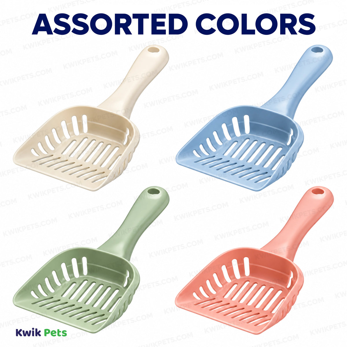 Assorted Colors of Van Ness Plastics Cat Litter Scoop Assorted Giant