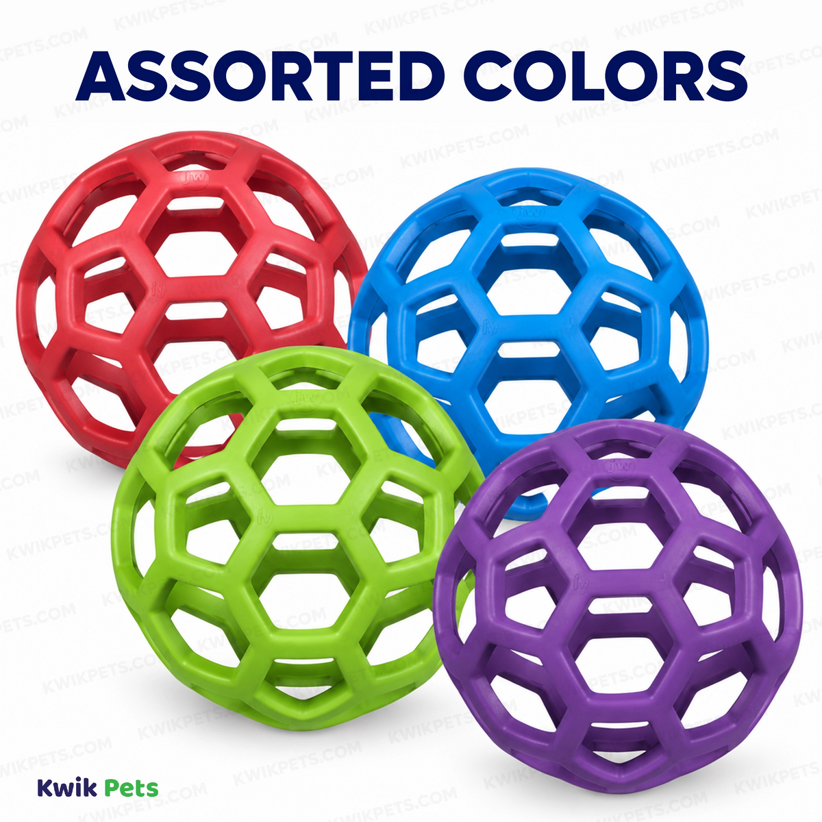 Assorted Colors JW Pet Hol-ee Roller Dog Toy Assorted Medium