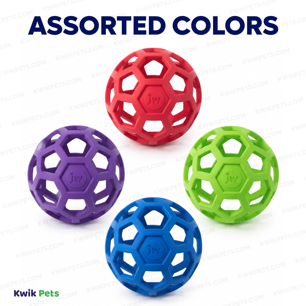 Assorted Colors JW Pet Hol-ee Roller Dog Toy Assorted Jumbo
