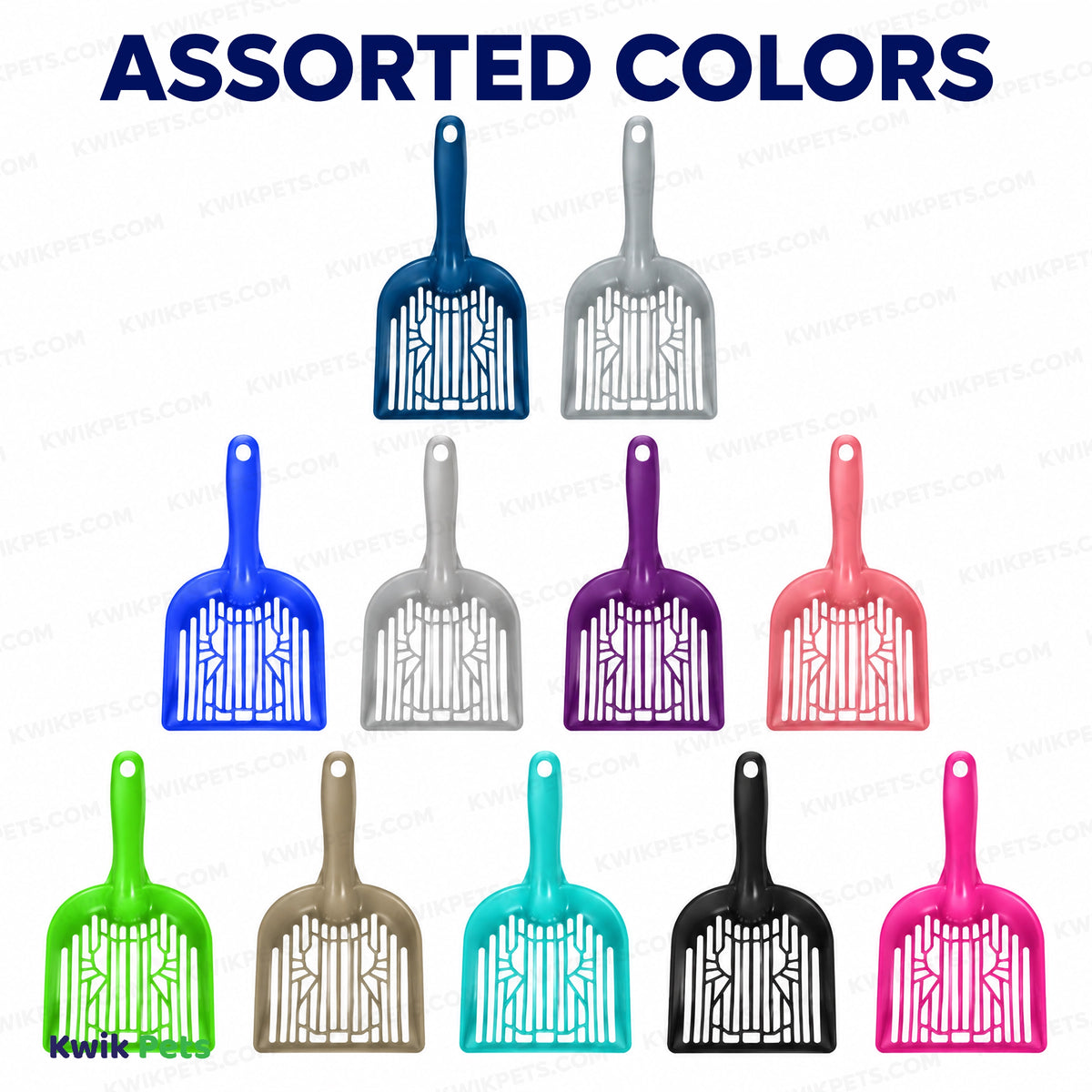 Assorted Colors of Litter-Lifter Travel Cat Scoop Assorted