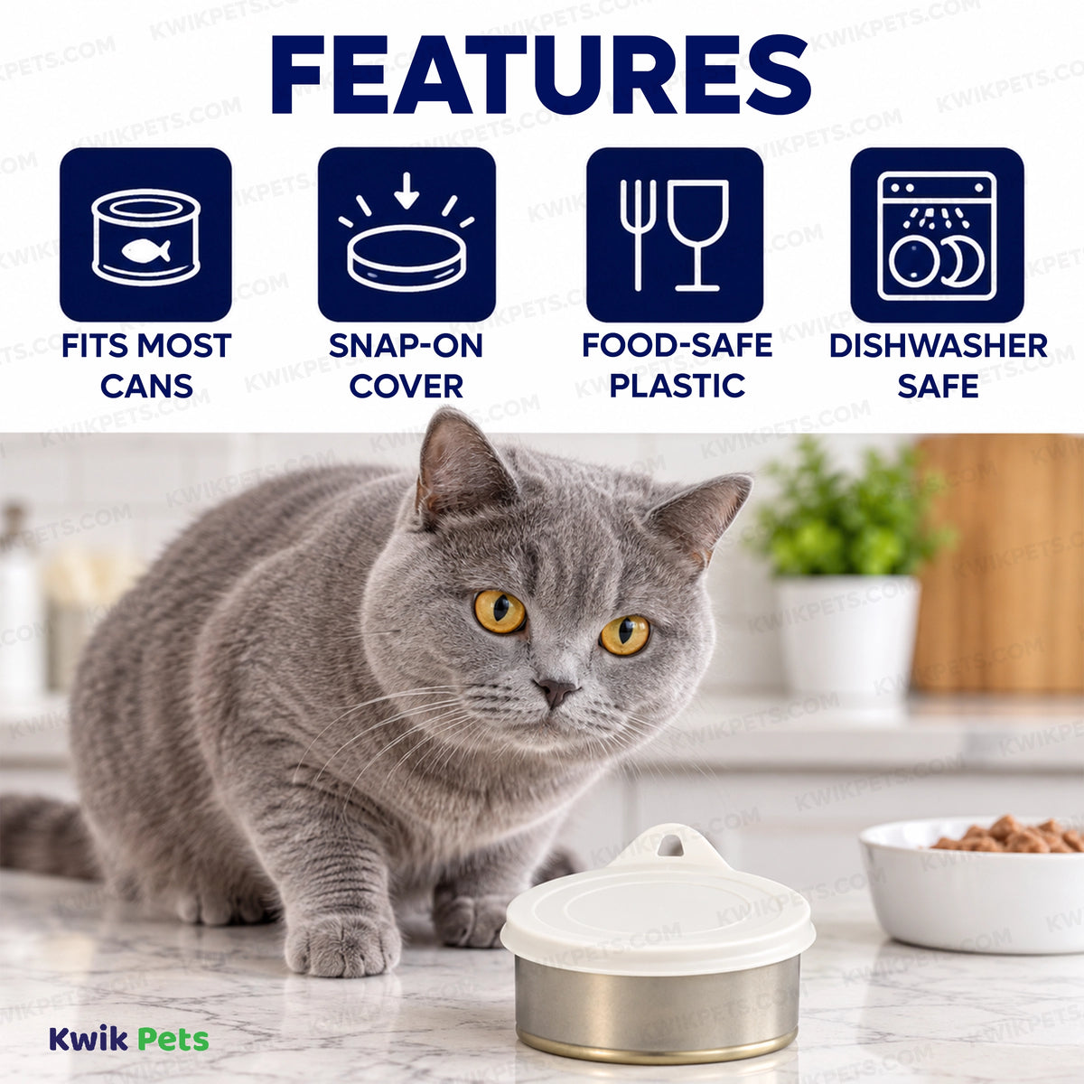 Features of Van Ness Plastics Pet Food Can Cover Assorted