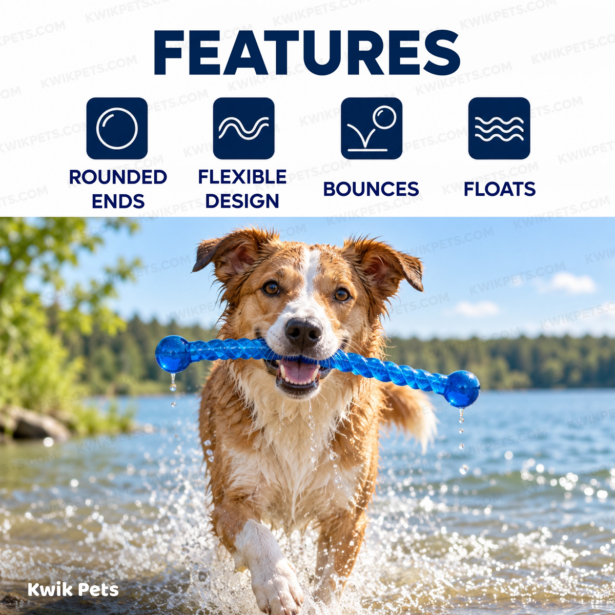 Features of KONG Safestix Dog Toy Assorted Medium