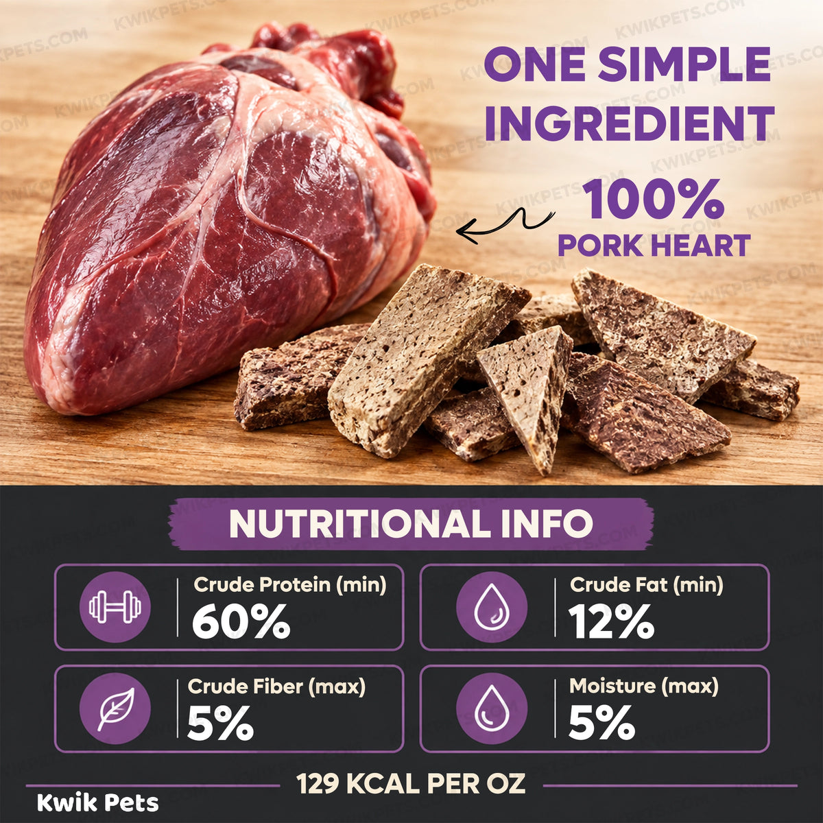 Nutritional Info Northwest Naturals Raw Rewards Freeze Dried Dog & Cat Treats Pork Heart 3-oz