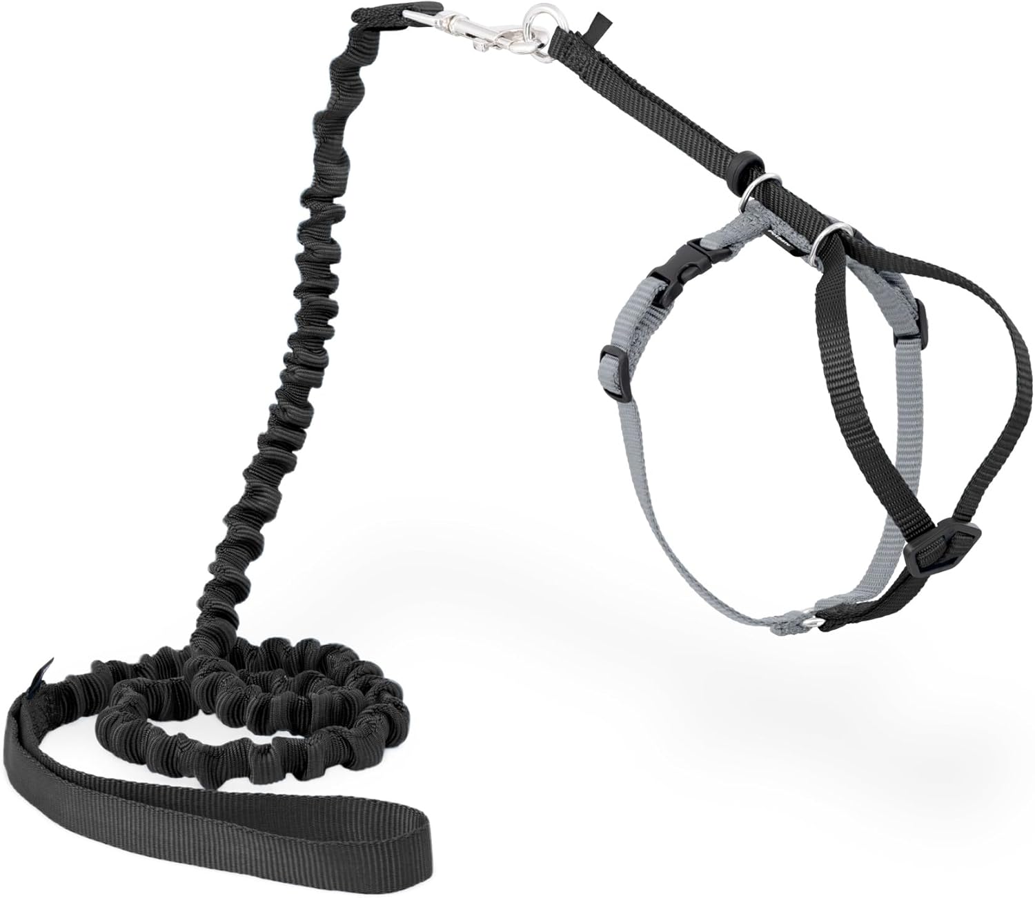 PetSafe Premier Come With Me Kitty Harness & Bungee Leash Combo Black/Silver Small, Kwik Pets
