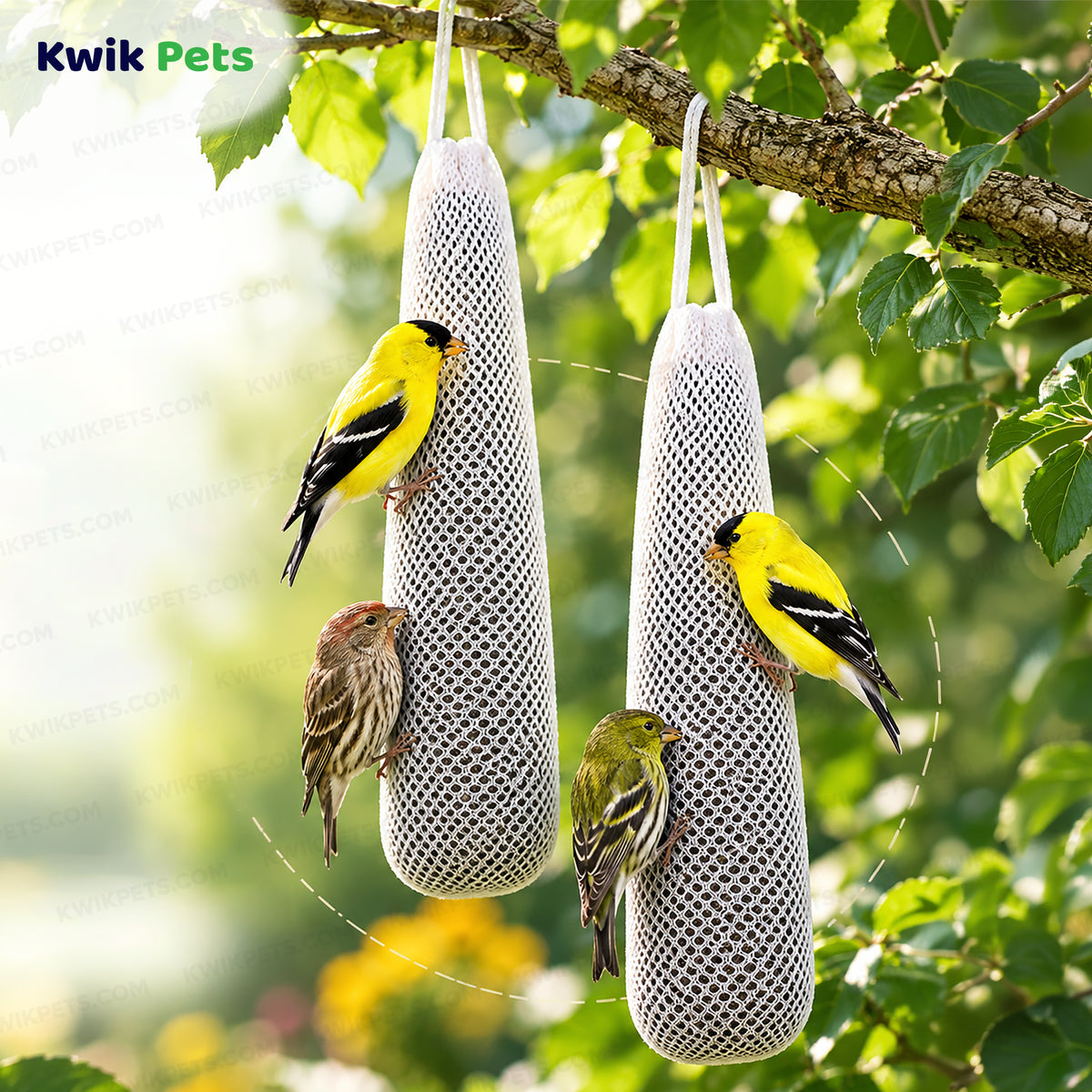 Lifestyle of Kaytee Nyjer Finch Sock Wild Bird Food Instant Feeder Twin Pack 26-oz
