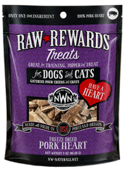 Northwest Naturals Raw Rewards Freeze Dried Dog & Cat Treats Pork Heart 3-oz