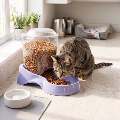 Lifestyle of Van Ness Plastics Auto Pet Feeder Assorted Small 3-lb