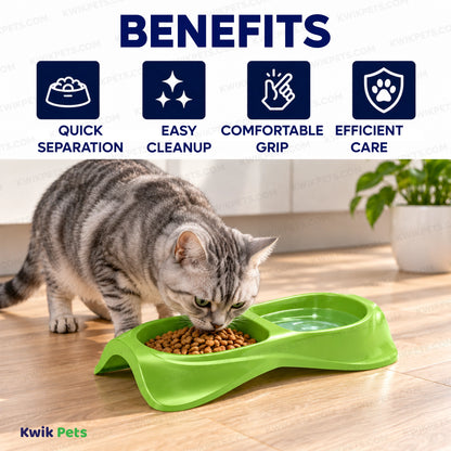 Benefits of Van Ness Plastics Lightweight Double Dish for Cats Assorted Medium