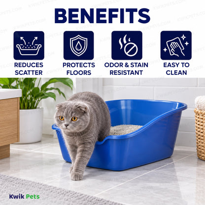 Benefits of Van Ness Plastics High-Sides Cat Litter Pan Assorted Large