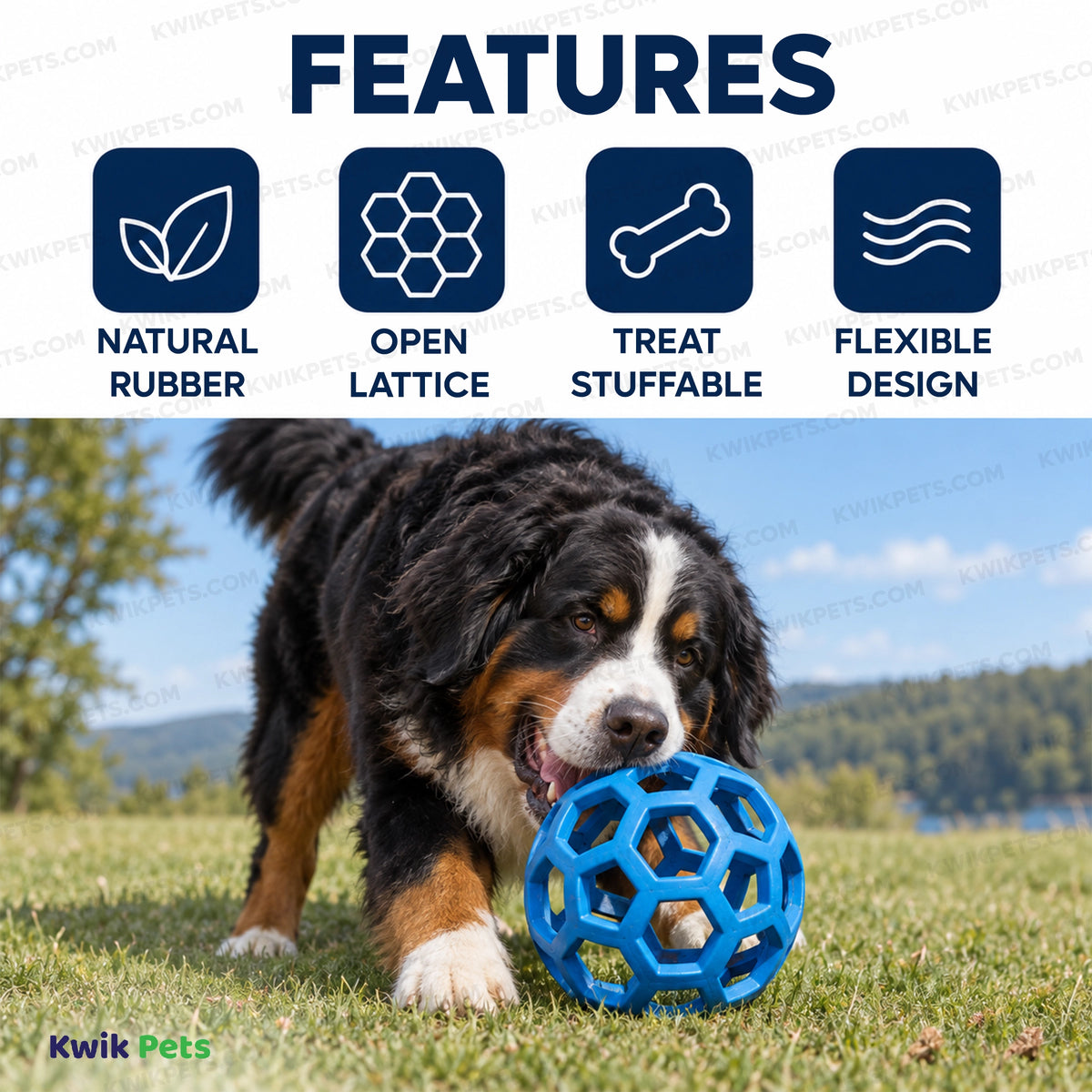 Features of JW Pet Hol-ee Roller Dog Toy Assorted Large