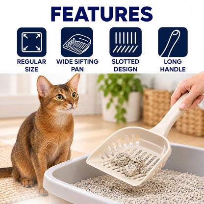 Features of Van Ness Plastics Cat Litter Scoop Assorted Regular