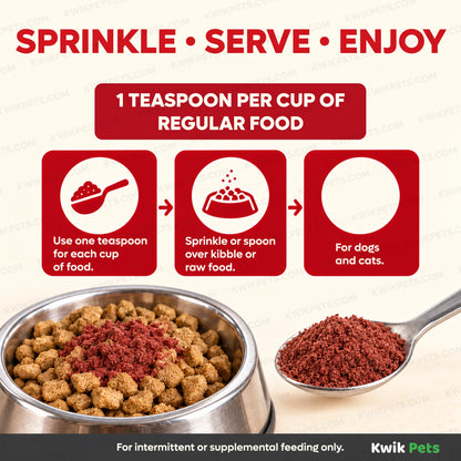 Ingredients info of Northwest Naturals Functional Freeze Dried Dog & Cat Food Topper Beef Blood 3.5-oz