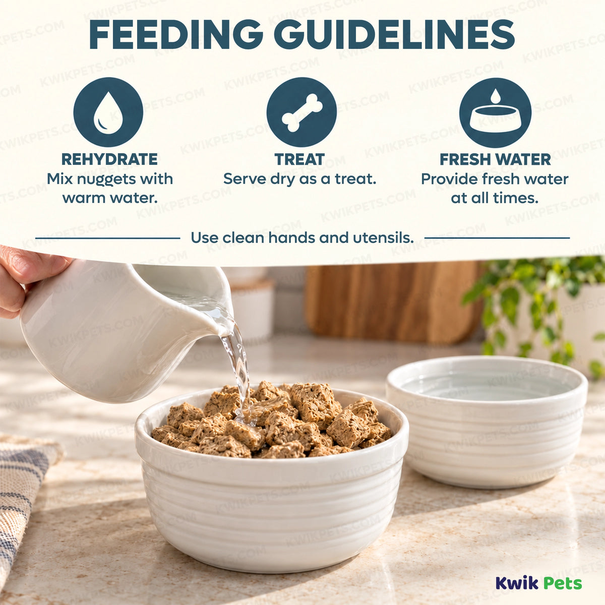 Feeding Guide Lines of Steve's Real Food Freeze-Dried Nuggets Raw Dog & Cat Food Turkey Recipe 1.25-lb