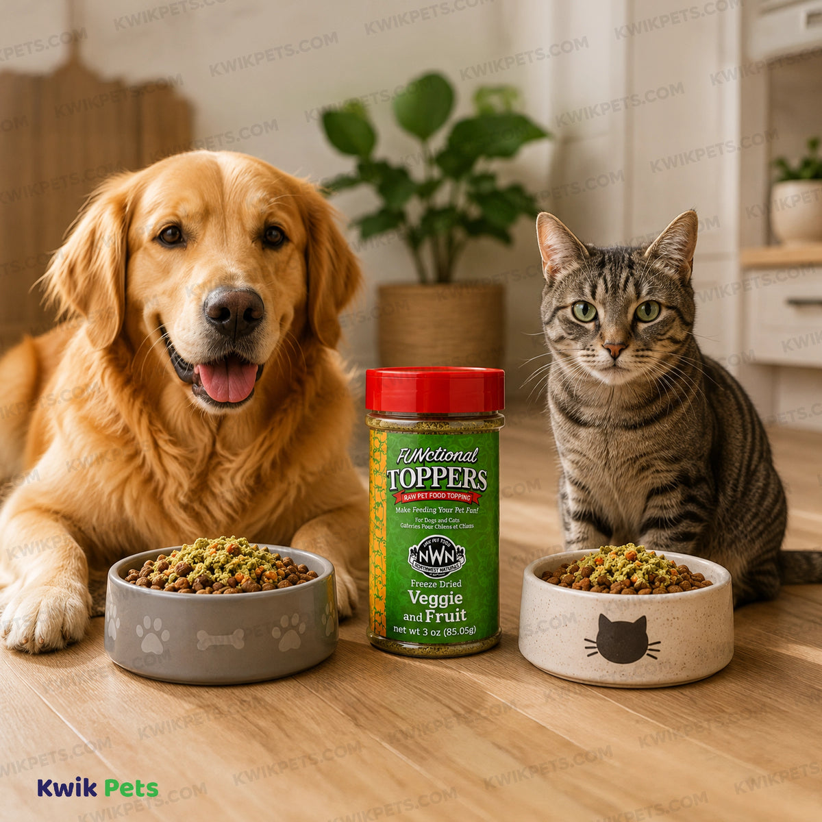 Lifestyle of Northwest Naturals Functional Freeze Dried Dog & Cat Food Topper Veggie and Fruits 3-oz