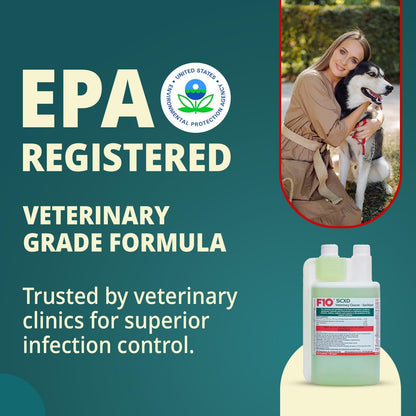 F10SCXD Veterinary Cleanser – Sanitizer 1 liter