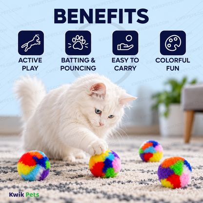 Benefits of Spot Kitty Yarn Puffs Catnip Toy Assorted Small 4 Count 1.5-in