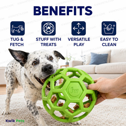 benefits of JW Pet Hol-ee Roller Dog Toy Assorted Jumbo