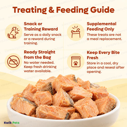 Feeding Guide Lines of Badlands Ranch Superfood Bites Freeze-Dried Raw Dog Treats Wild Salmon 4-oz