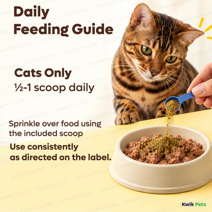 Feeding Guide Lines of NaturVet Proden PlaqueOff Powder for Cats 40g