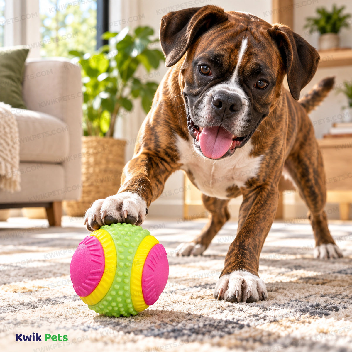 Lifestyle of Spot Sensory Ball Dog Toy Assorted Medium 3.25-in