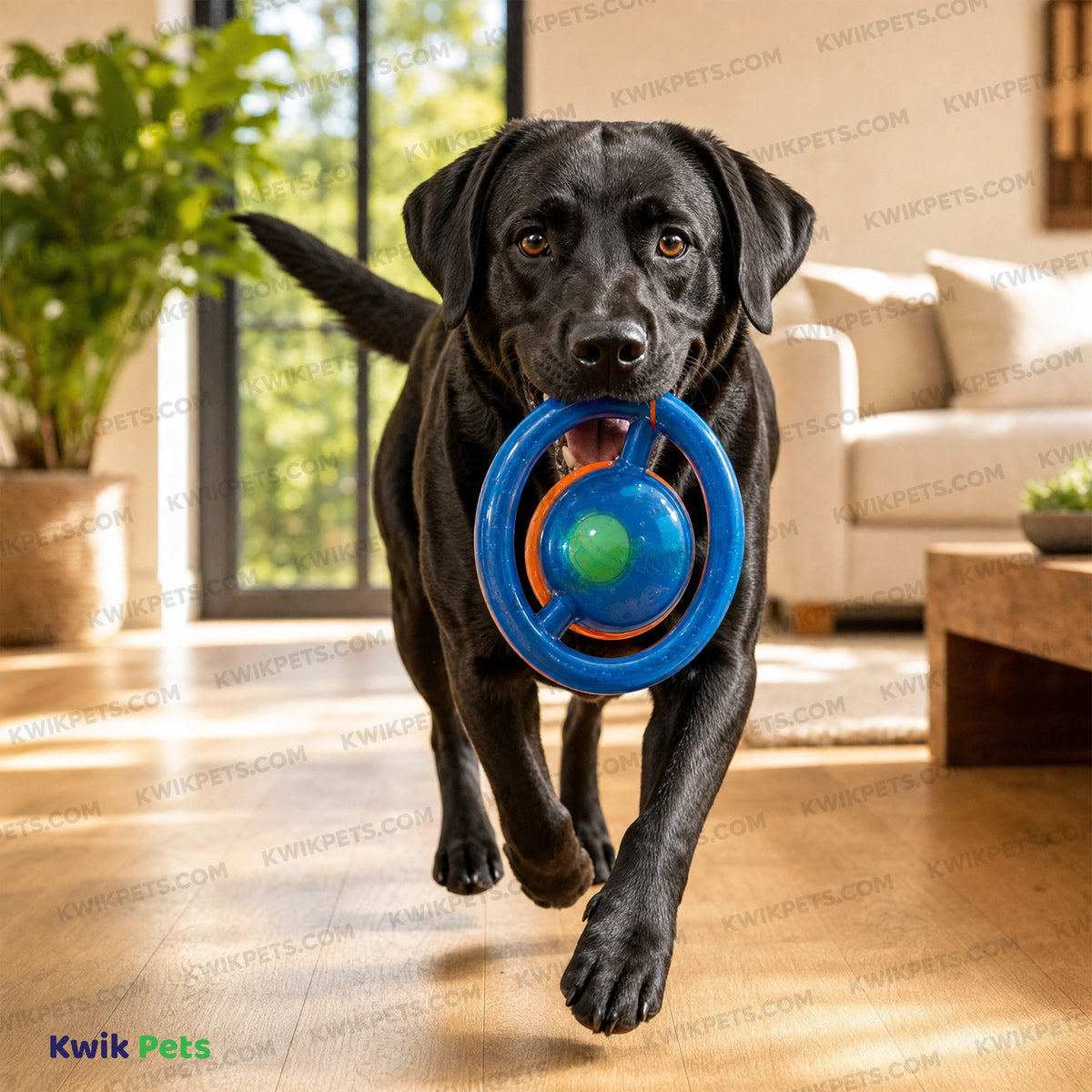 Lifestyle of KONG Jumbler Dog Toy Disc Assorted Medium/Large