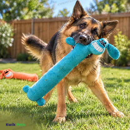 Lifestyle of Multipet Loofa Dog Toy Assorted Jumbo 24-in