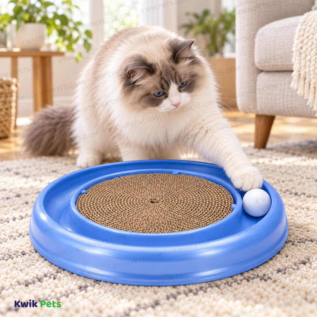 Lifestyle of Bergan Turbo Scratcher Cat Toy Assorted