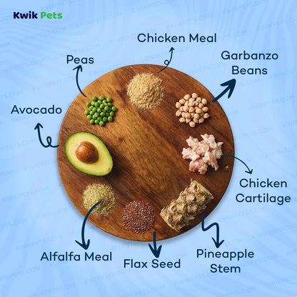 Ingredients info of AvoDerm Natural Advanced Joint Health Grain-Free Chicken Meal Formula Adult Dry Dog Food 4-lb