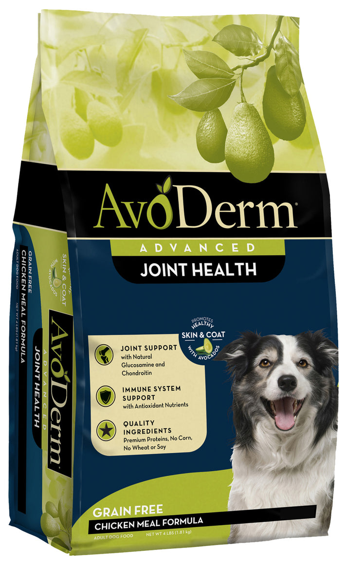 AvoDerm Natural Advanced Joint Health Grain-Free Chicken Meal Formula Adult Dry Dog Food 4-lb