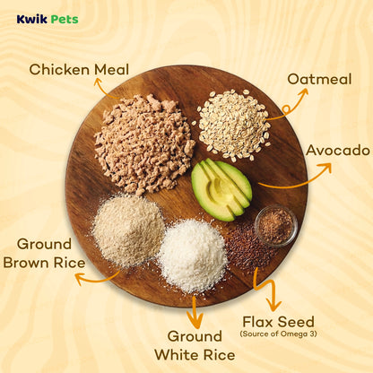 Ingredients info of AvoDerm Natural Original Chicken Meal & Brown Rice Dry Dog Food 30-lb