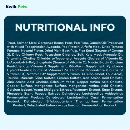Nutrition of AvoDerm Natural Advanced Sensitive Support Trout & Pea Formula Adult Dry Dog Food 4-lb