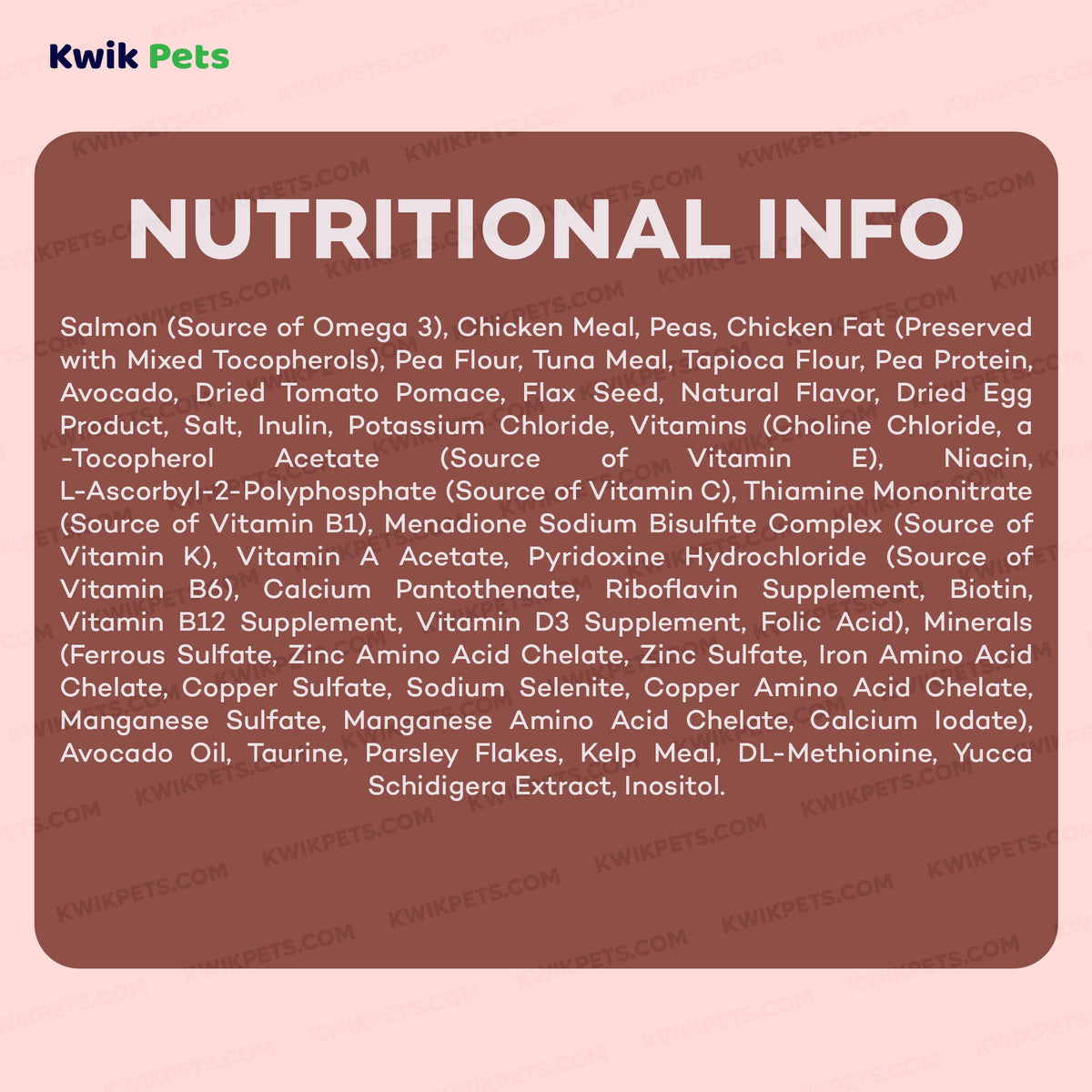 Nutrition of AvoDerm Natural Grain-Free Salmon with Tuna Meal Dry Cat Food 2.5-lb