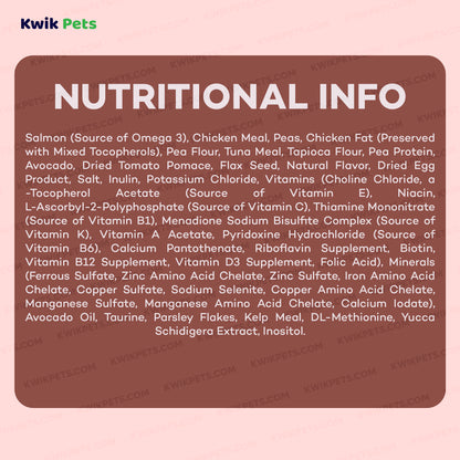 Nutrition of AvoDerm Natural Grain-Free Salmon with Tuna Meal Dry Cat Food 2.5-lb